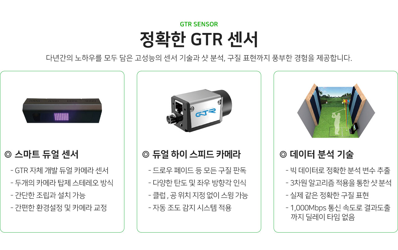 다년간의 노하우를 담은 정확한 GTR센서